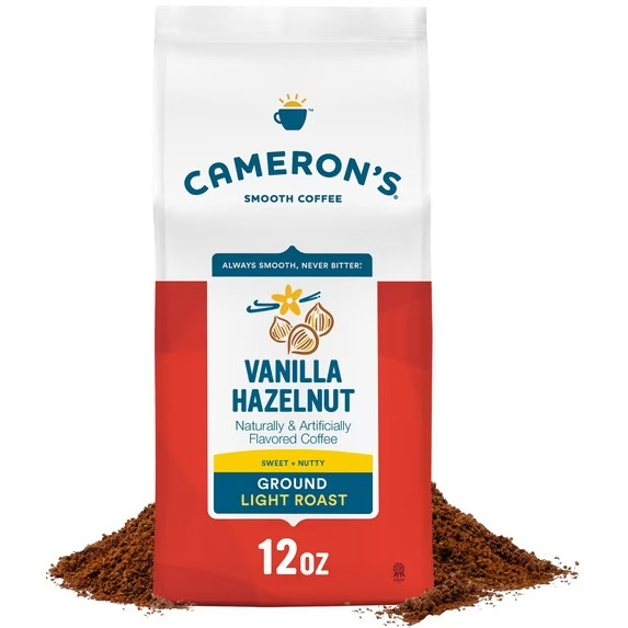 Cameron's Coffee Flavored Vanilla Hazelnut Ground Coffee, Light,12 oz, Na gallery