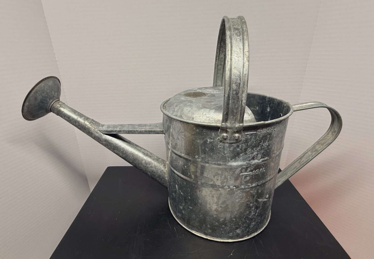 Vintage Miracle Gro Galvanized Watering Can Brass Rose Spout 1.5 gal gallery