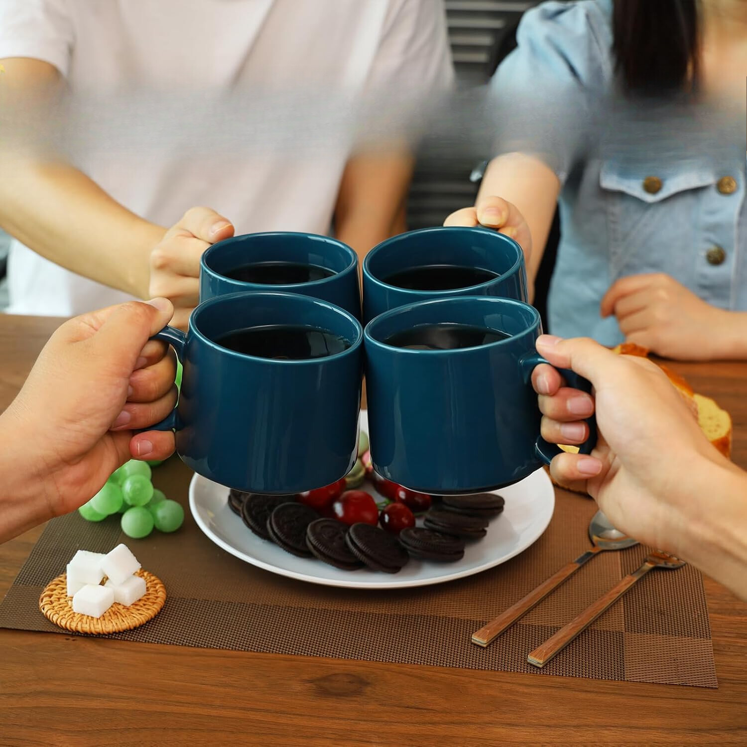 19 oz.Large Coffee Mug Set of 4,Stackable Ceramic Coffee Mugs with Large Handles gallery
