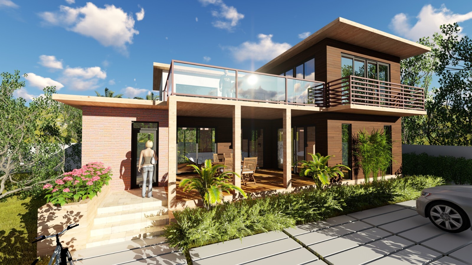 44x30 Feet Small House Plan 13.3x9 Meter 2 Beds 2 Baths Flat Roof (A4 Hard Copy) gallery