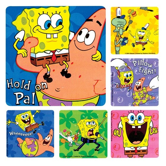 25 Silly Spongebob Squarepants Stickers Party Favors Teacher Supply Rewards gallery