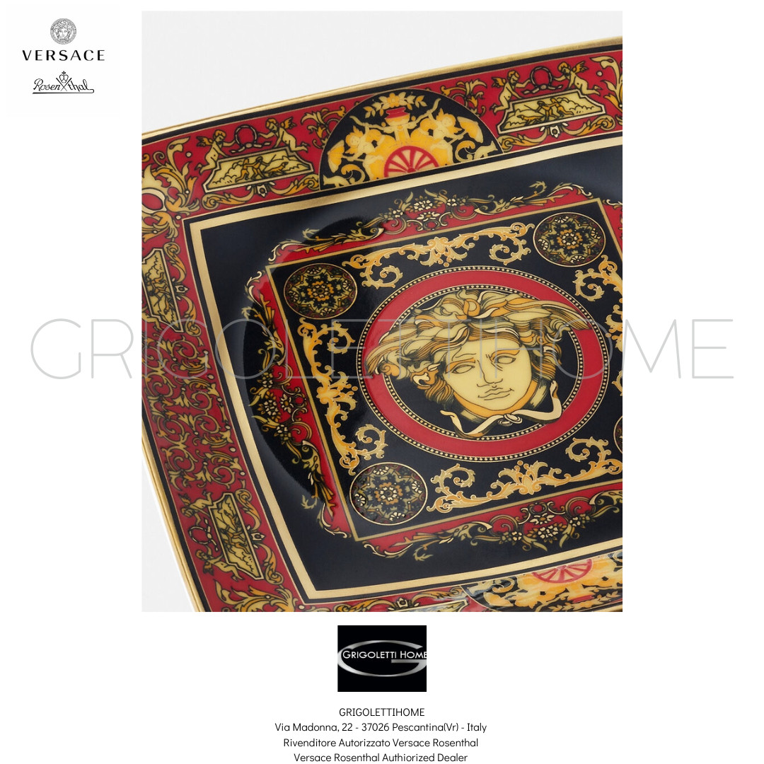 Versace Rosenthal - Medusa Rosso - Coppetta quadra piana cm 12 x 12 gallery
