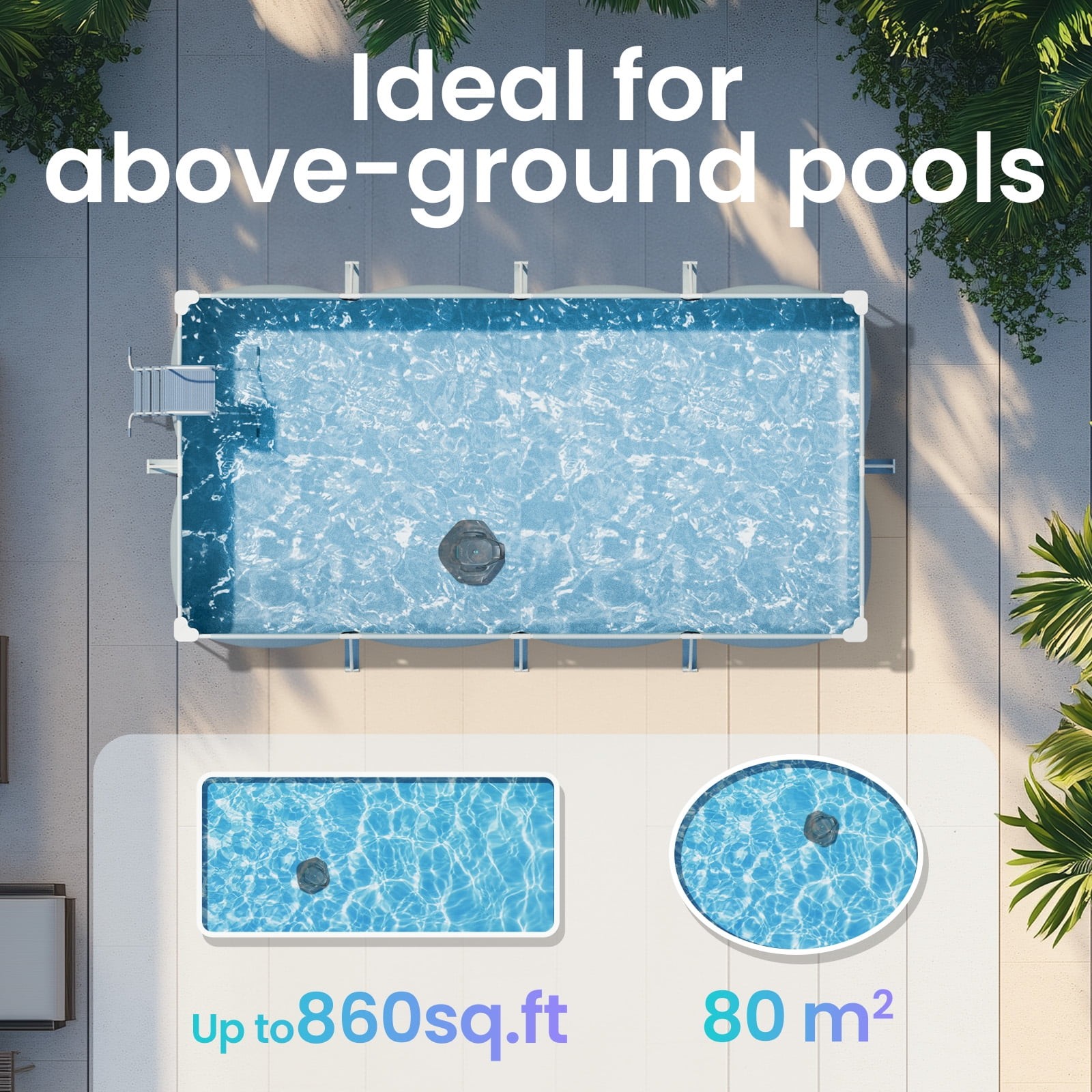 Aiper Scuba 800W Cordless Robotic Pool Cleaner, Lightweight, 1320 GPH Pump, gallery