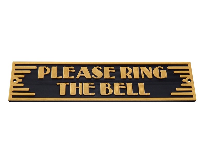 Plastic Please Ring The Bell Art Deco Style Sign Office Home Décor Wall Plaque gallery