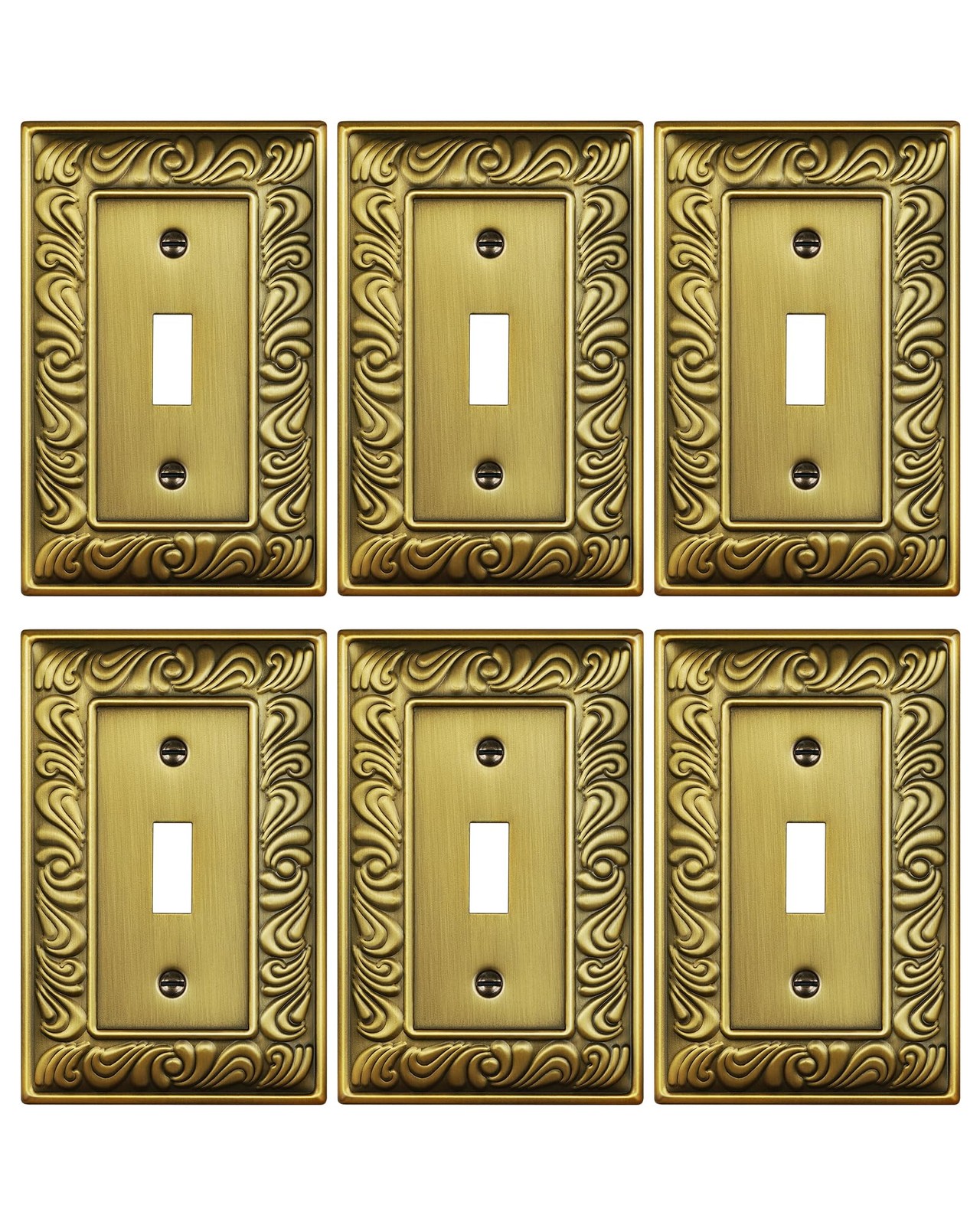 6-Pack Single Toggle Light Switch Cover Plate, Paisley Pattern Decorative Swi... gallery