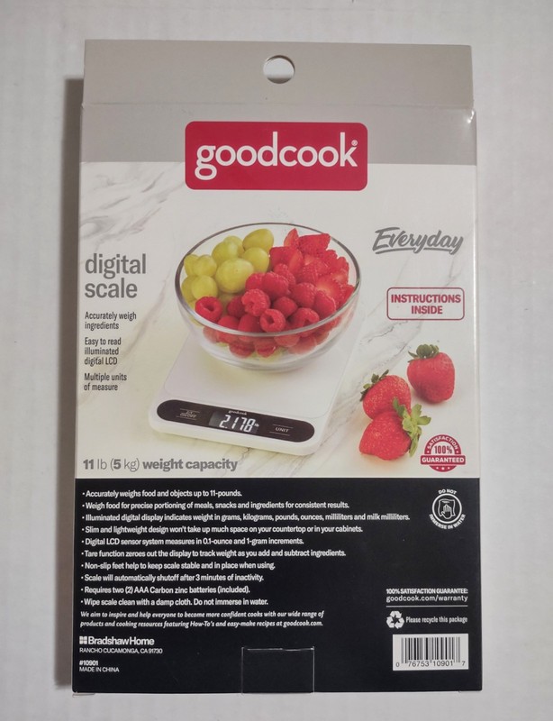 New Precision Digital Kitchen Scale, Goodcook Brand, 11 LB(5KG) Capacity gallery