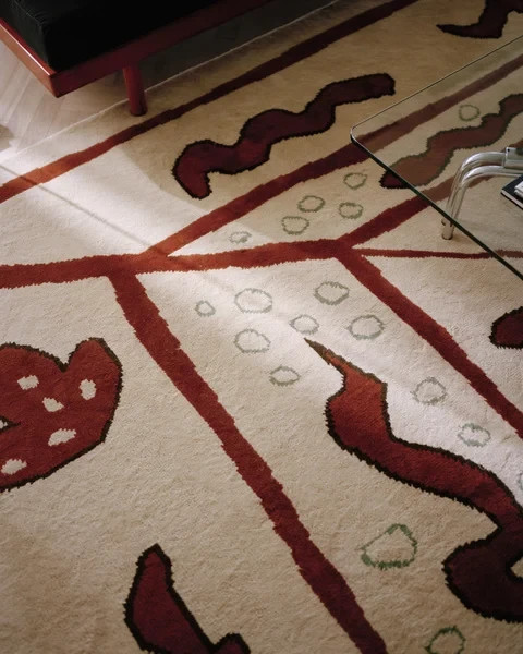 Nordic Knots Walled Garden Beige Wool Rug Eagle Hodges Red Area Room Carpet gallery