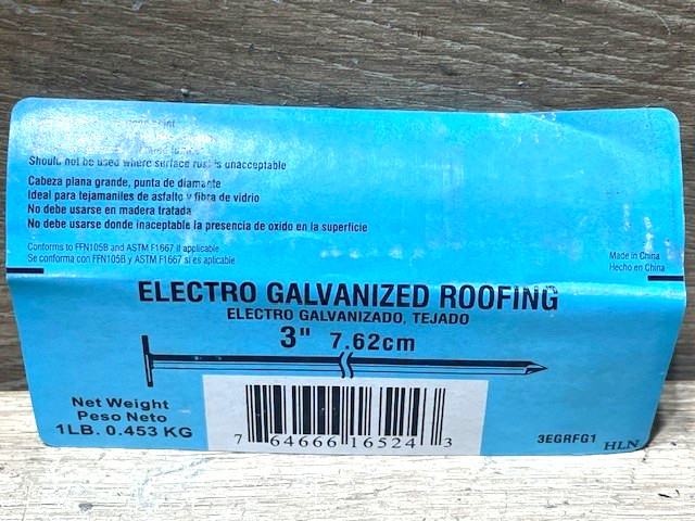 Roofing Siding Nails, Electro Galvanized 1",1 1/4", 3" Mixed Lot 15 lbs NOS B1 gallery