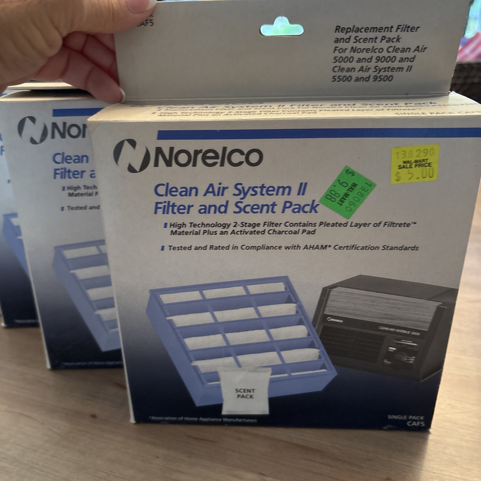 6 Norelco Clean Air System II Filter & Scent Packs CAF5 Replacement New Sealed gallery