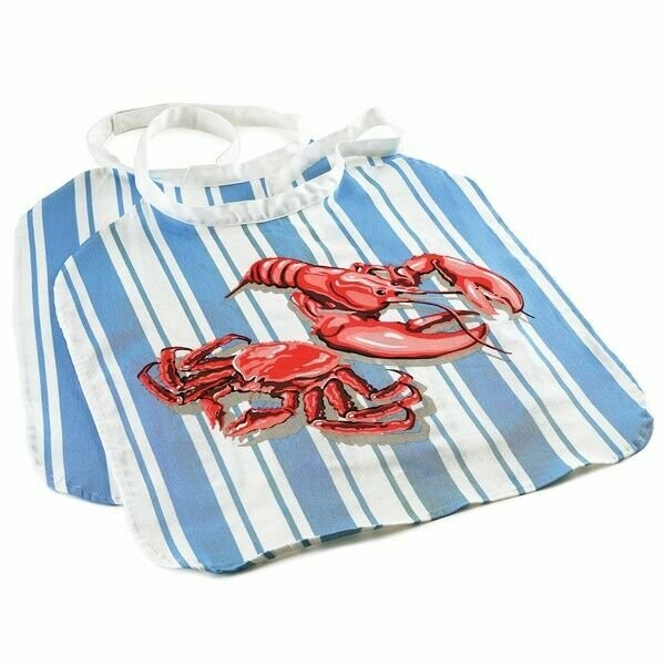 Norpro Adjustable Crab / Lobster Seafood Bibs 2 pk - Washable / Reusable Cotton gallery