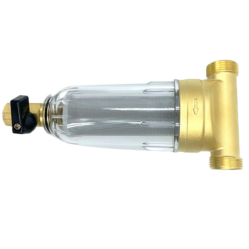 Spin Down Filter Reusable Whole House Sediment Water Filter 1" MNPT+ 3/4" FNPT gallery