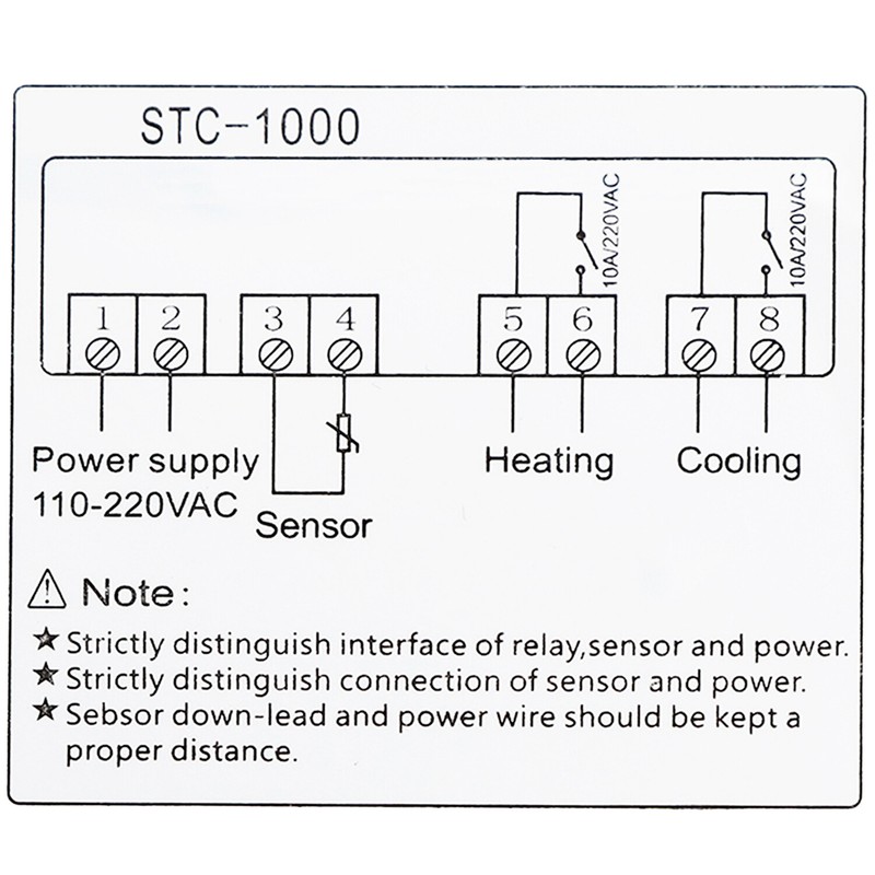 Universal STC-1000 Digital Temperature Controller Thermostat w/ Sensor AC 110V gallery