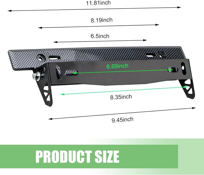Front License Plate Mount, Adjustable License Plate Relocator Bracket Holder, Fl gallery