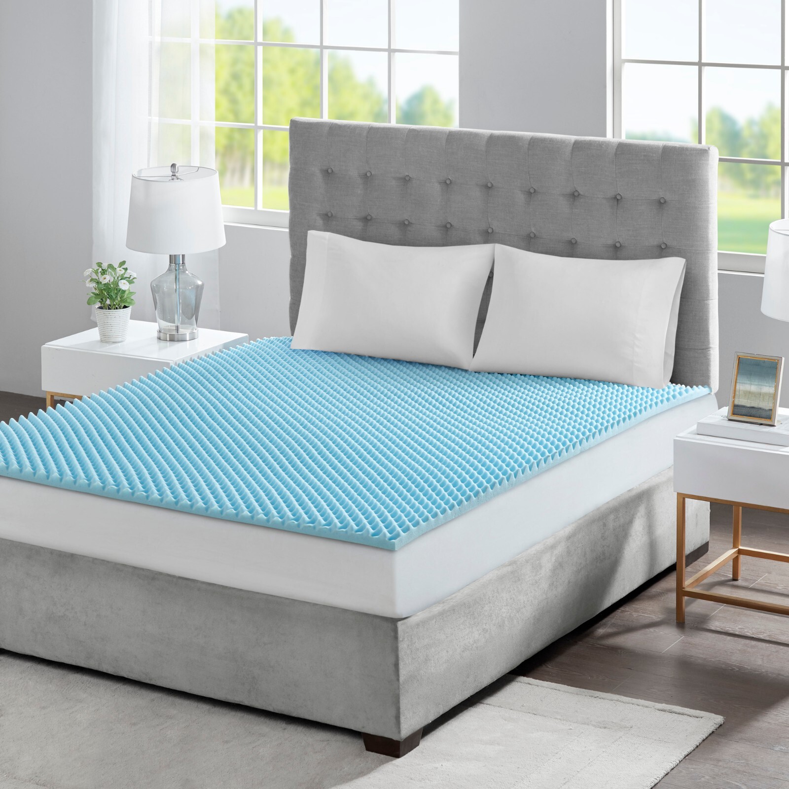 Sleep Philosophy 1.5"Gel Memory Foam Reversible Cooling Mattress Topper gallery