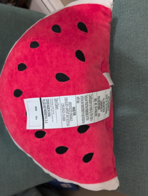 Fruit Shaped Decorative Pillow Plush Throw Cushion Watermelon okeo Tex Sleeve gallery