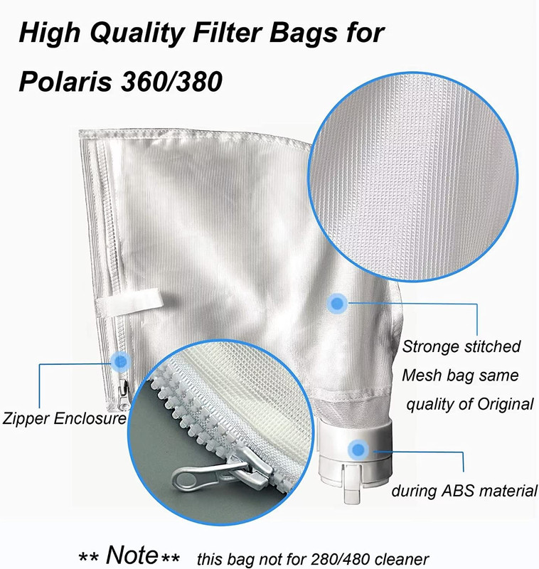 2 Pack Zippered Bag Replacement Fits for Polaris 360, 380 Pool Cleaner All Purpo gallery