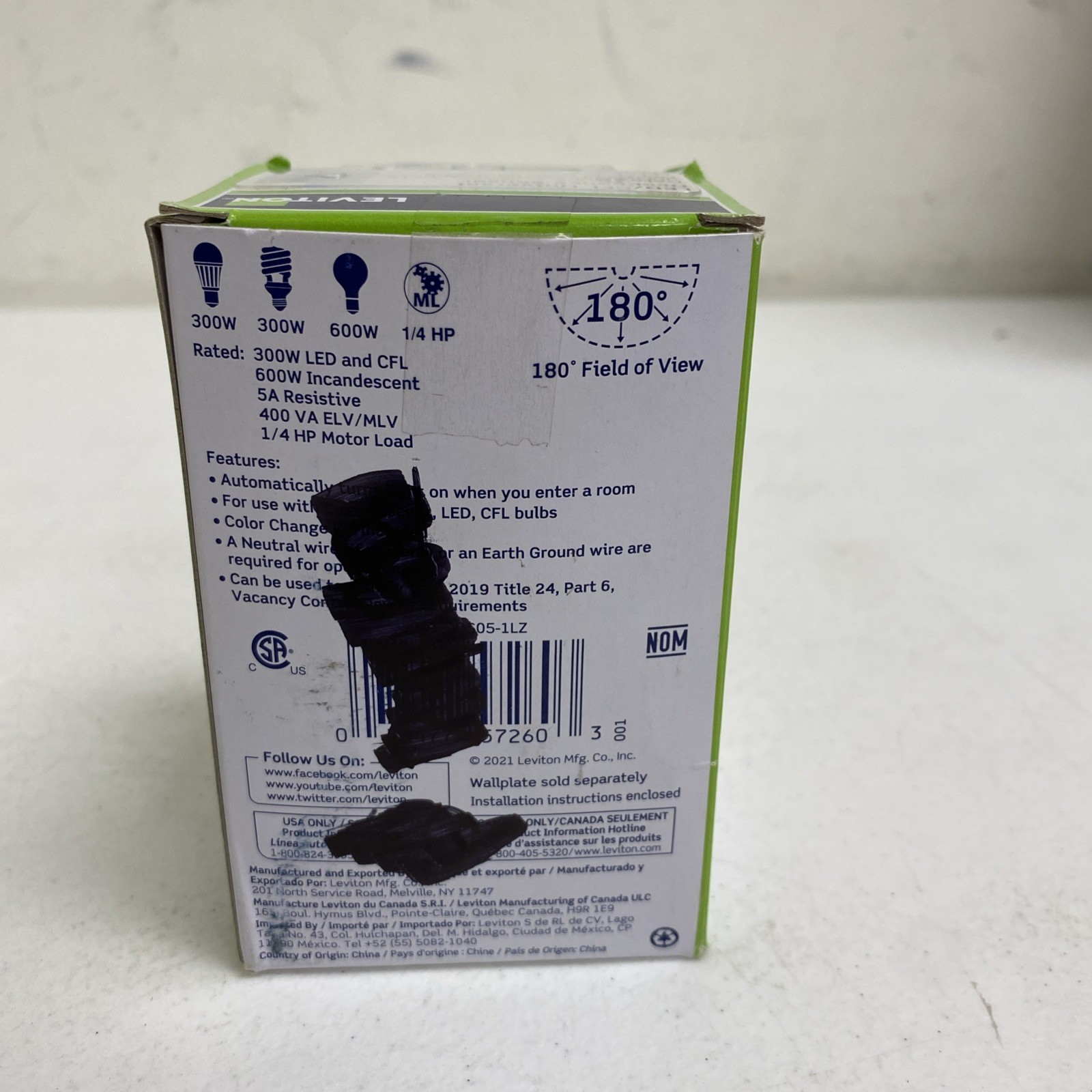 Leviton Decora, In-Wall Motion Sensor Light Motion Activated Auto-On/Auto-Off gallery