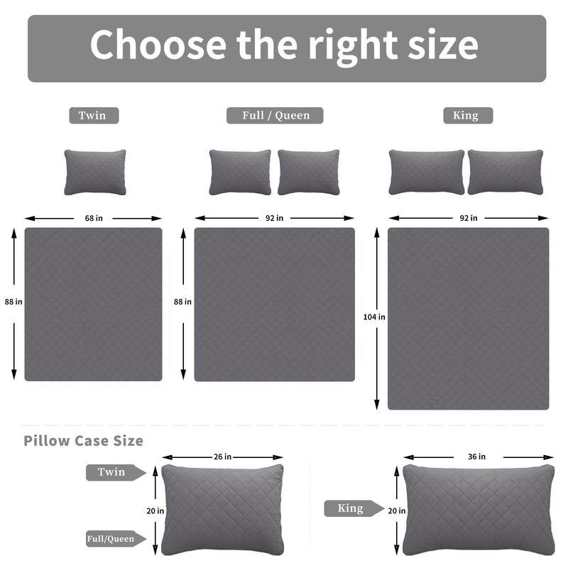Twin Size Reversible Quilt Set with 1 Quilt and 1 Pillow Shams, Soft Bed Quil... gallery