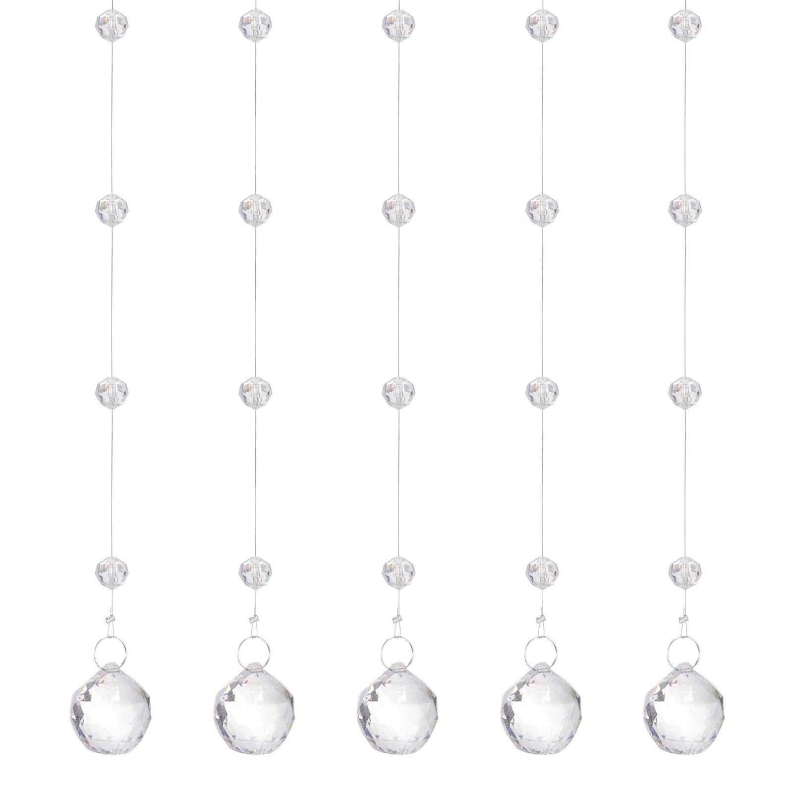 5Pcs Acrylic Crystal Garland Strands Pineapple Bead String Hanging(3m/9.84ft) gallery