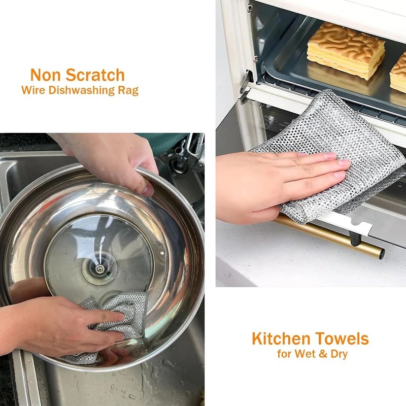 10/20 Pcs Double-Layer Anti-Scratch Cleaning Cloth Wet & Dry Multi-Purpose gallery
