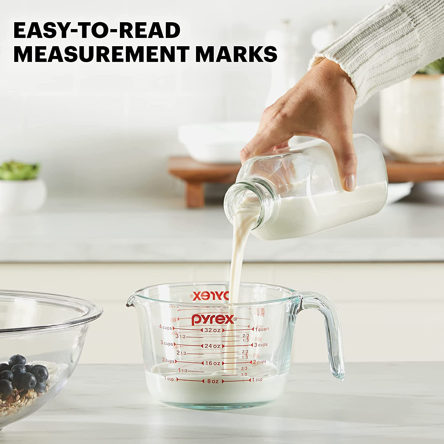 Pyrex 4-Cup Glass Measuring Cup For Baking and Cooking Dishwasher 4 gallery
