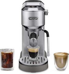 Dedica Duo Compact Espresso Machine – Cold Brew Coffee Maker with Milk Frother W