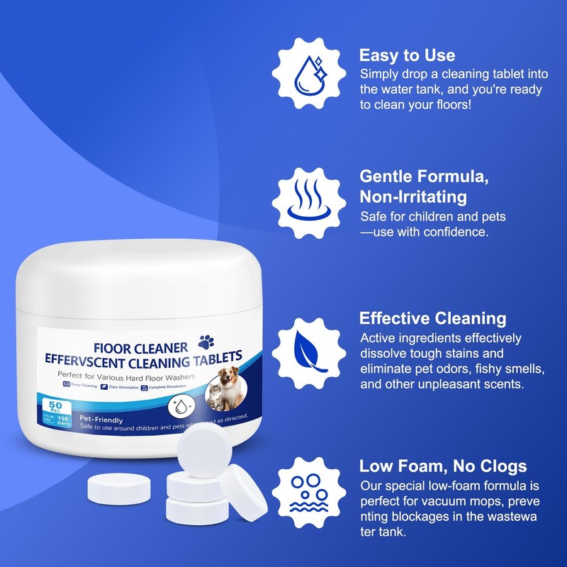 Floor Cleaning Solution, 50PCS Pet-Safe Formula Cleaner with Tineco Vacuum Mo... gallery