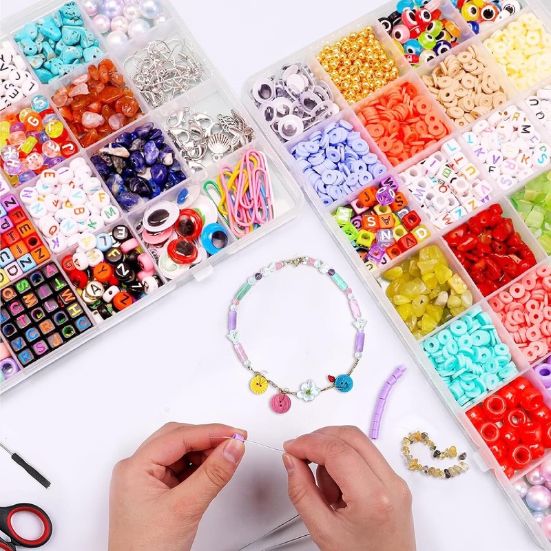 2-32PC Clear Jewelry Box Plastic Bead Storage Craft Container Earrings Organizer gallery