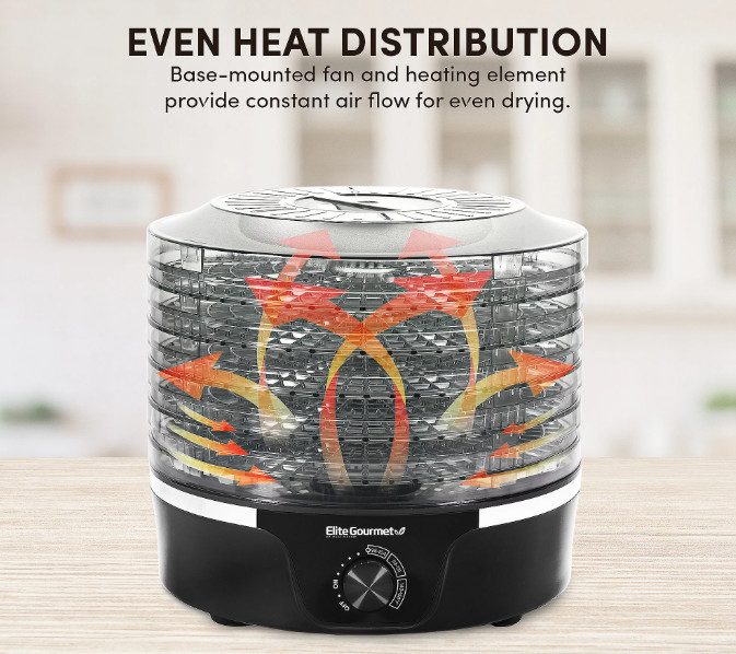 5-Tray Food Dehydrator with Adjustable Dial Fruit Meat Dryer Machine gallery