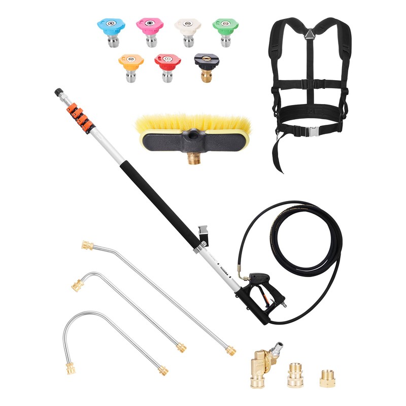 Pressure Washer Telescoping Wand 21 ft Brush Head Included Telescopic Spray Wand gallery