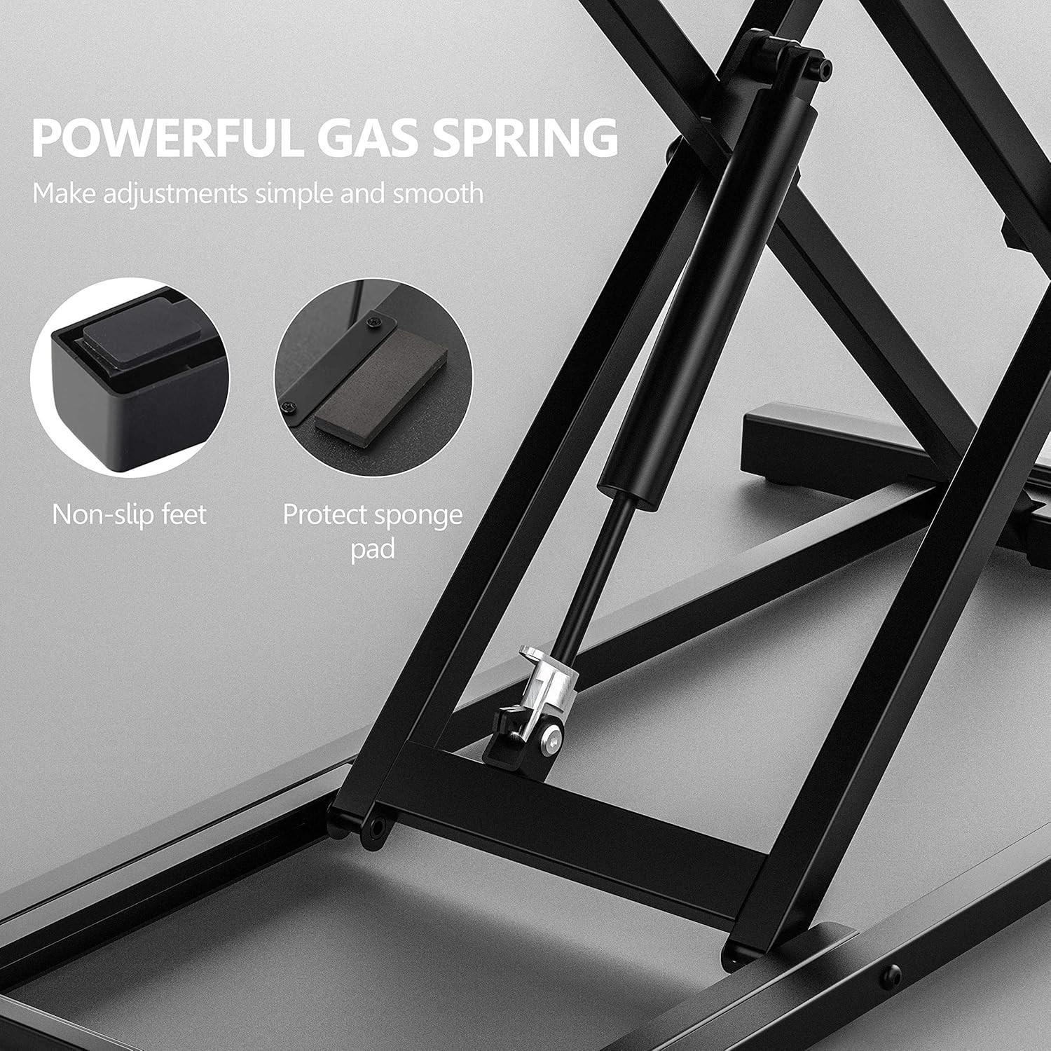 FITUEYES Height Adjustable Standing Desk 36” Wide Sit to Stand Converter Stand u gallery