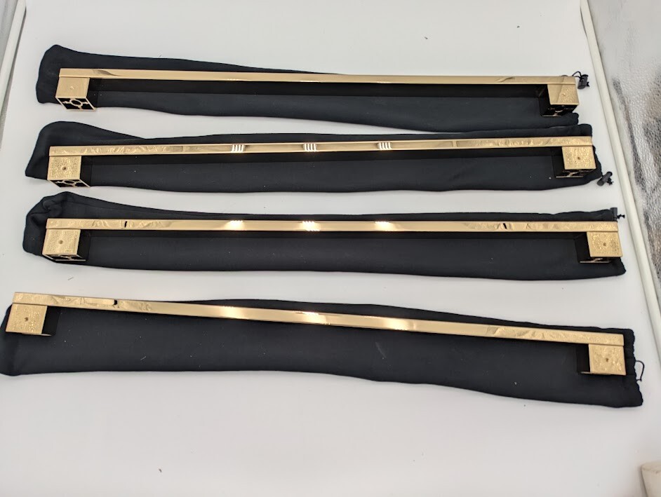 Zline Polished Gold Refrigerator Handles Autograph Edition New Flat/Square gallery