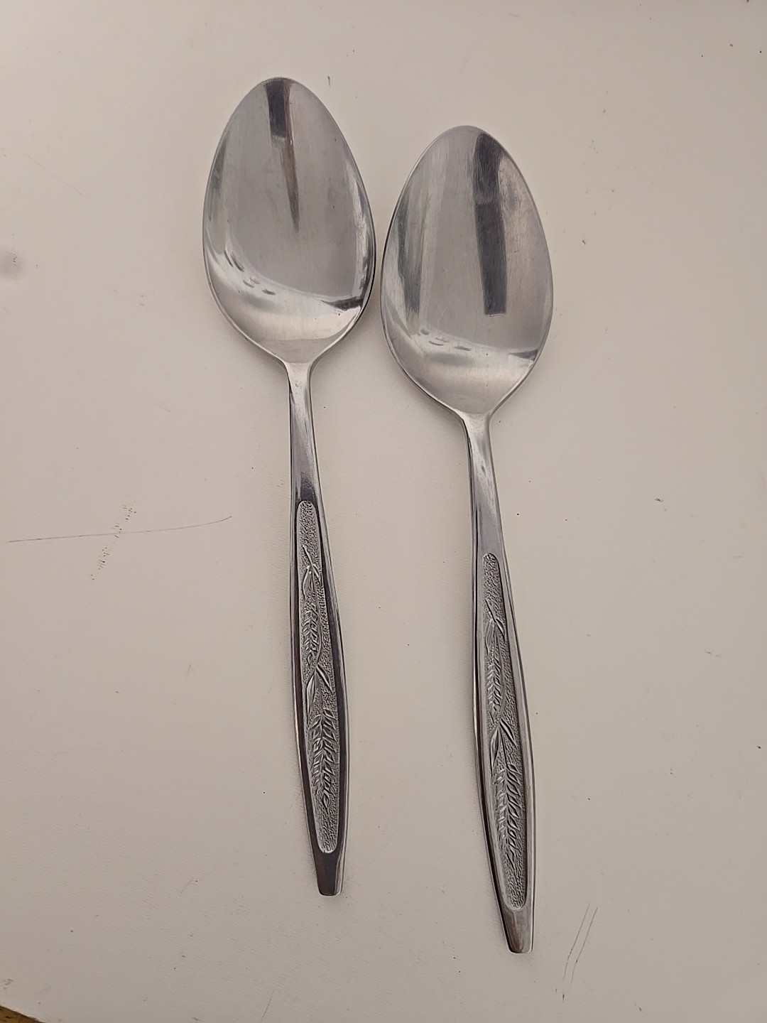 2pc Hanford Forge Provincial Wheat Serving Spoon 8" Stainless Steel Flatware gallery