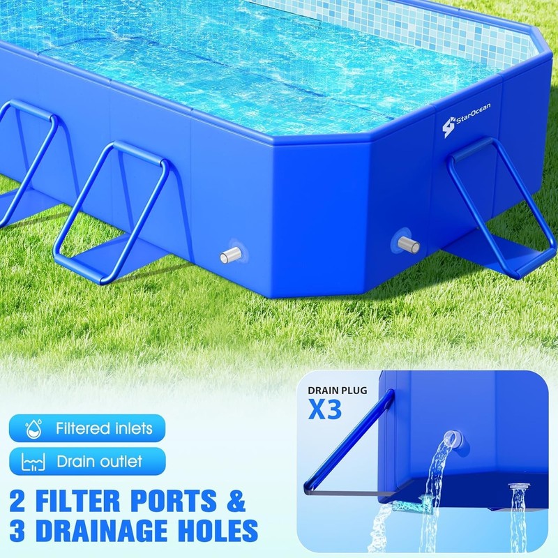 2026 Foldable Pool, Large Non-Inflatable Swimming Pool for Kids,Adult Collapsibl gallery