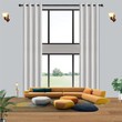 2PC White Tall Window Curtain Panels 110"W x 120"L Grommet Extra Long Drapes gallery