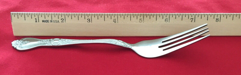 Rogers International SUMMER ROSE Dinner Fork 7 1/4" Stainless Steel Flatware gallery