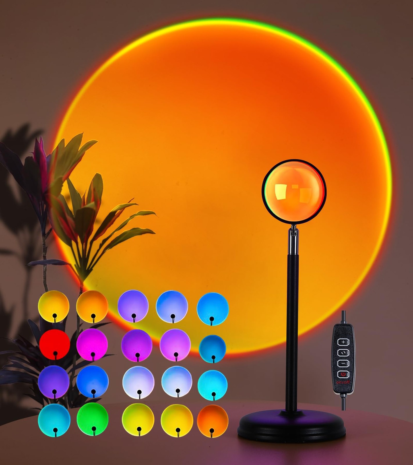 Sunset Lamp Projector,Multicolor Changing Night Light 360 Degree Rotation Rai... gallery