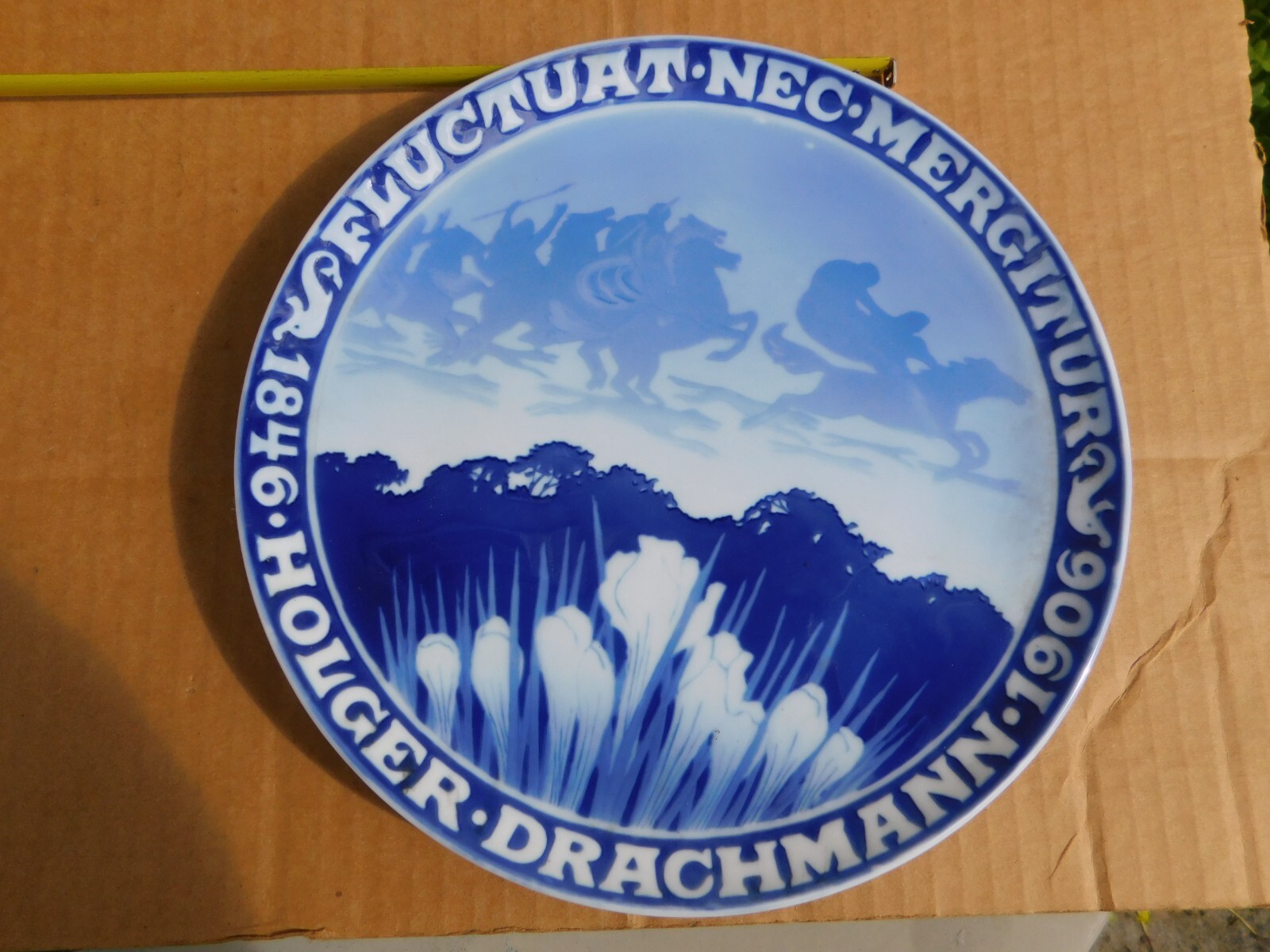 Porsgrund Commemorative Porcelain Plate Holger Drachmann 1846-1906 Wall Hanging gallery