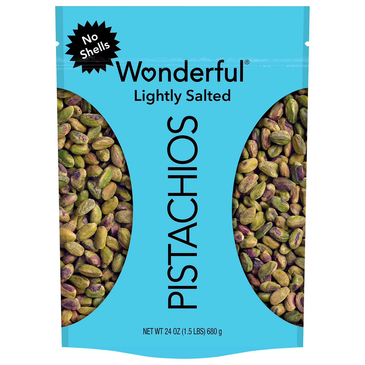 Wonderful Lightly Salted Pistachios, No Shells, 24 oz. gallery
