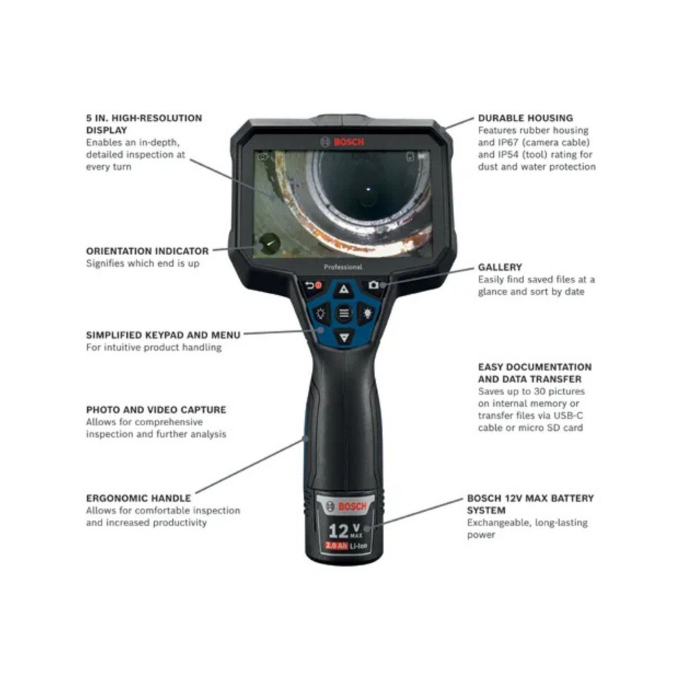 BOSCH GIC5-27C-RT Professional Borescope Inspection Camera gallery