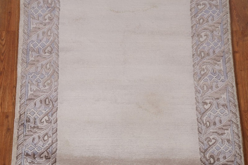Bordered Nepalese Oriental Accent Rug 3x5 Hand-knotted Wool Carpet for Foyer gallery