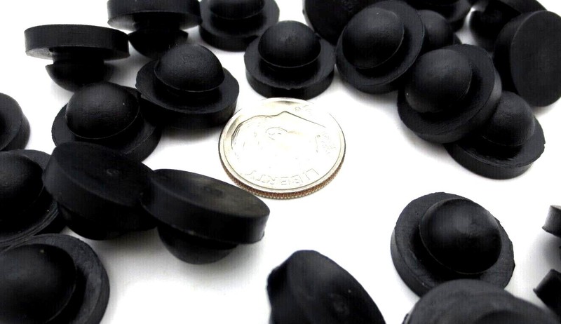 1/4" Grommet Bumper Rubber Stem Pad Push In 1/4" Hole 1/8" Panel, 9/16" OD Pad gallery
