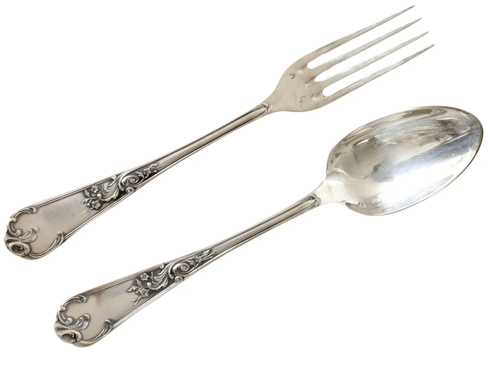 Antique French Silverplate Flatware Service for 12 gallery