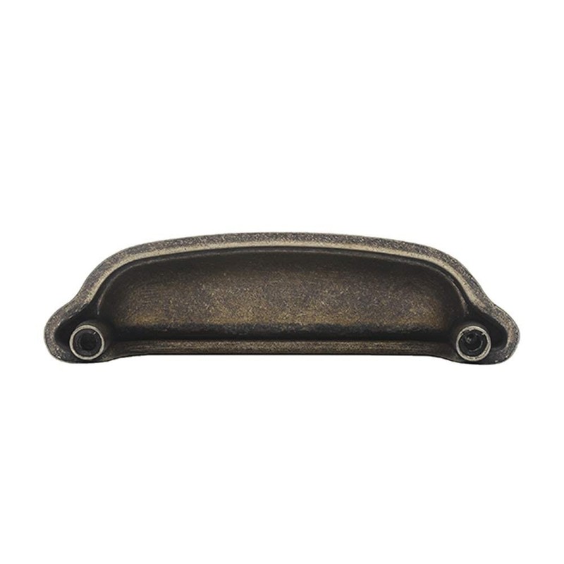 HARPOON Cup Handle Pulls Kitchen Drawer Cabinet 3 Inch, Antique Brass gallery