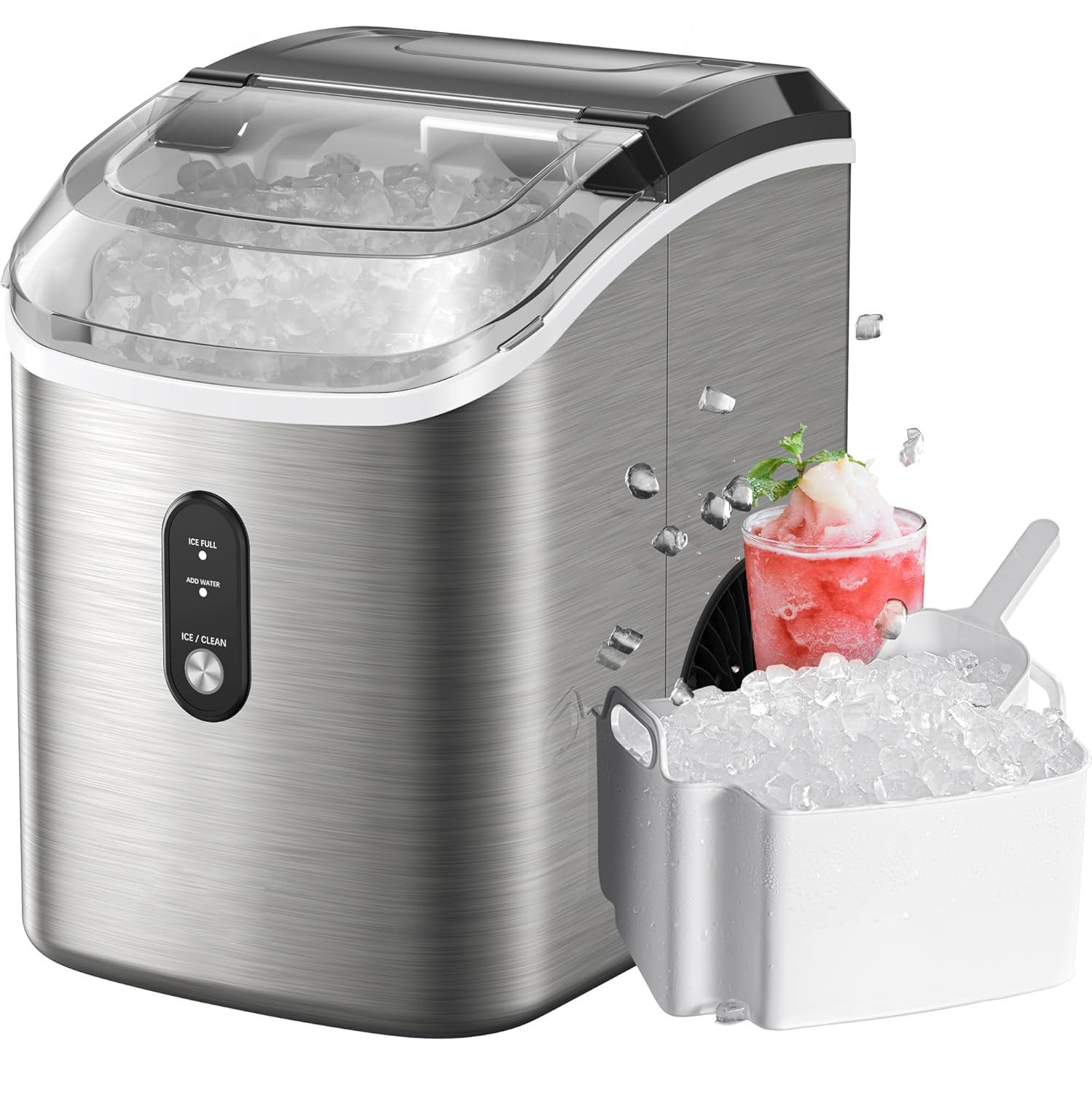 Nugget Ice Maker - 33Lbs/Day, Self-Cleaning, Ideal for Parties & Events gallery