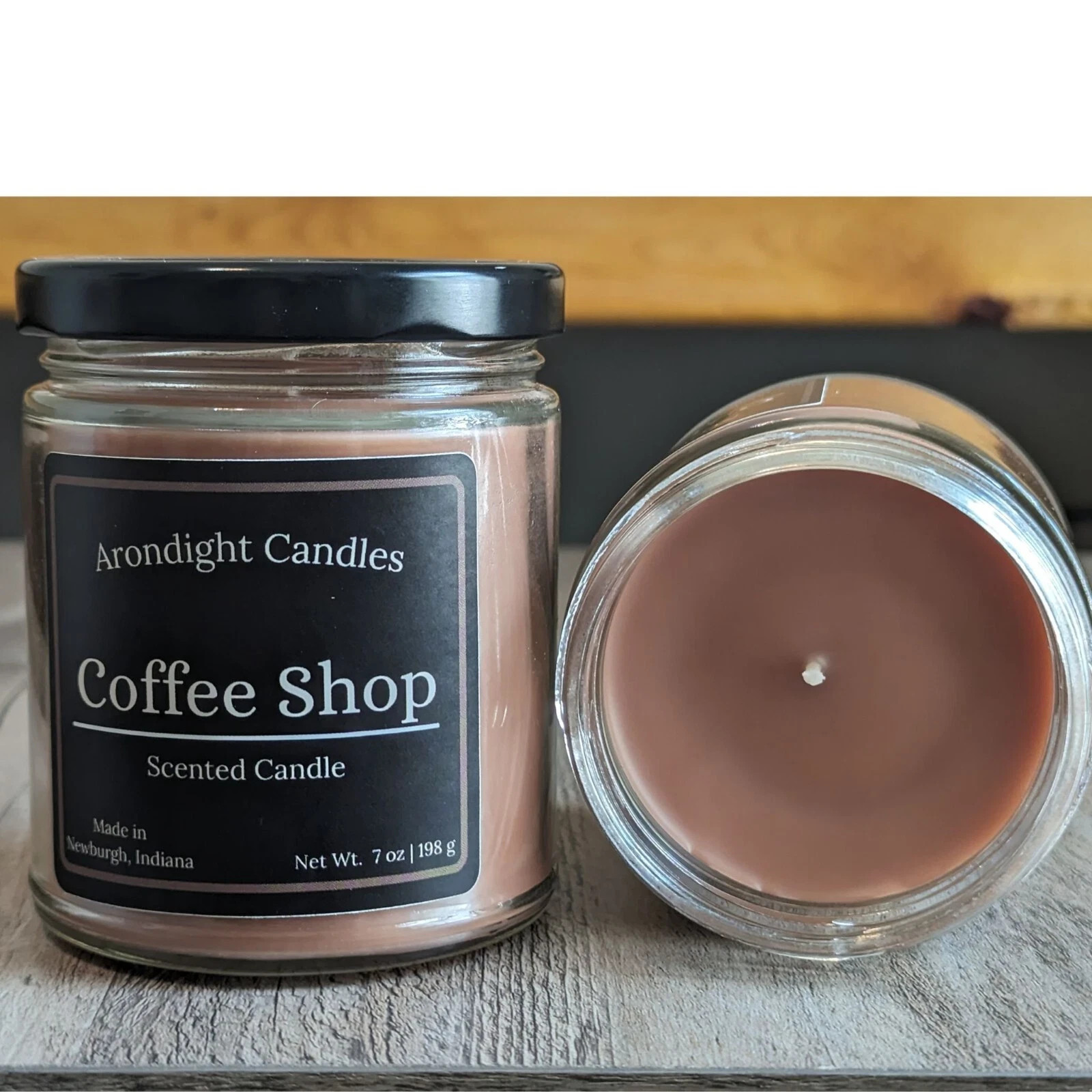 Coffee Scented Candle 9oz Jar Handmade Soy Wax Blend Home Fragrance Coffee Shop gallery