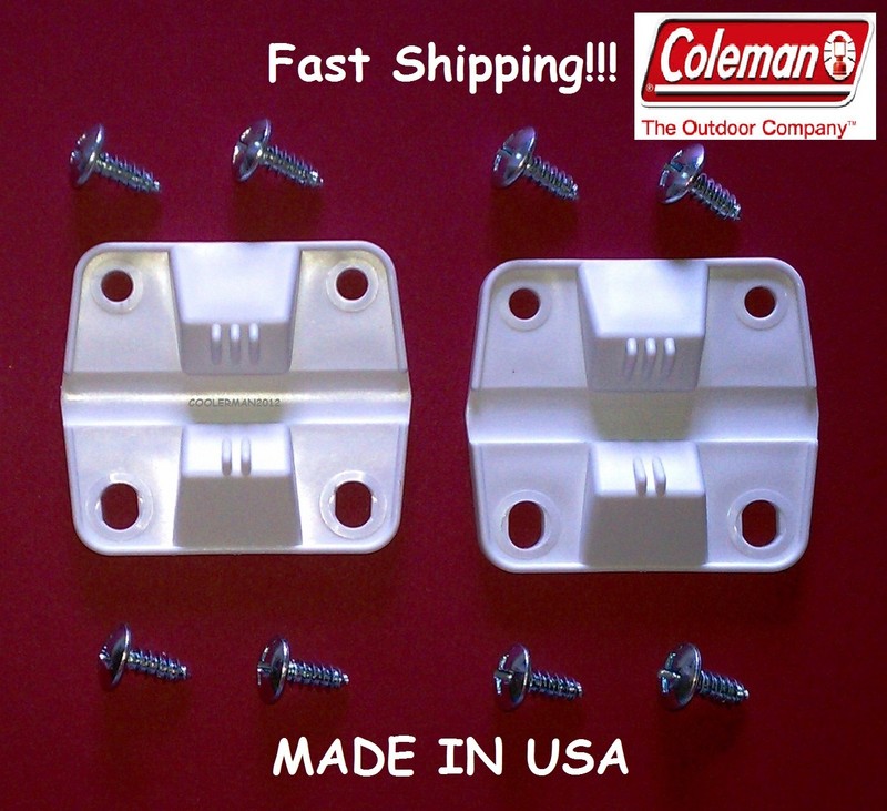 COLEMAN PLASTIC COOLER 2 HINGES 8 SCREWS #6262-1141 ICE CHEST HINGE REPLACEMENT gallery