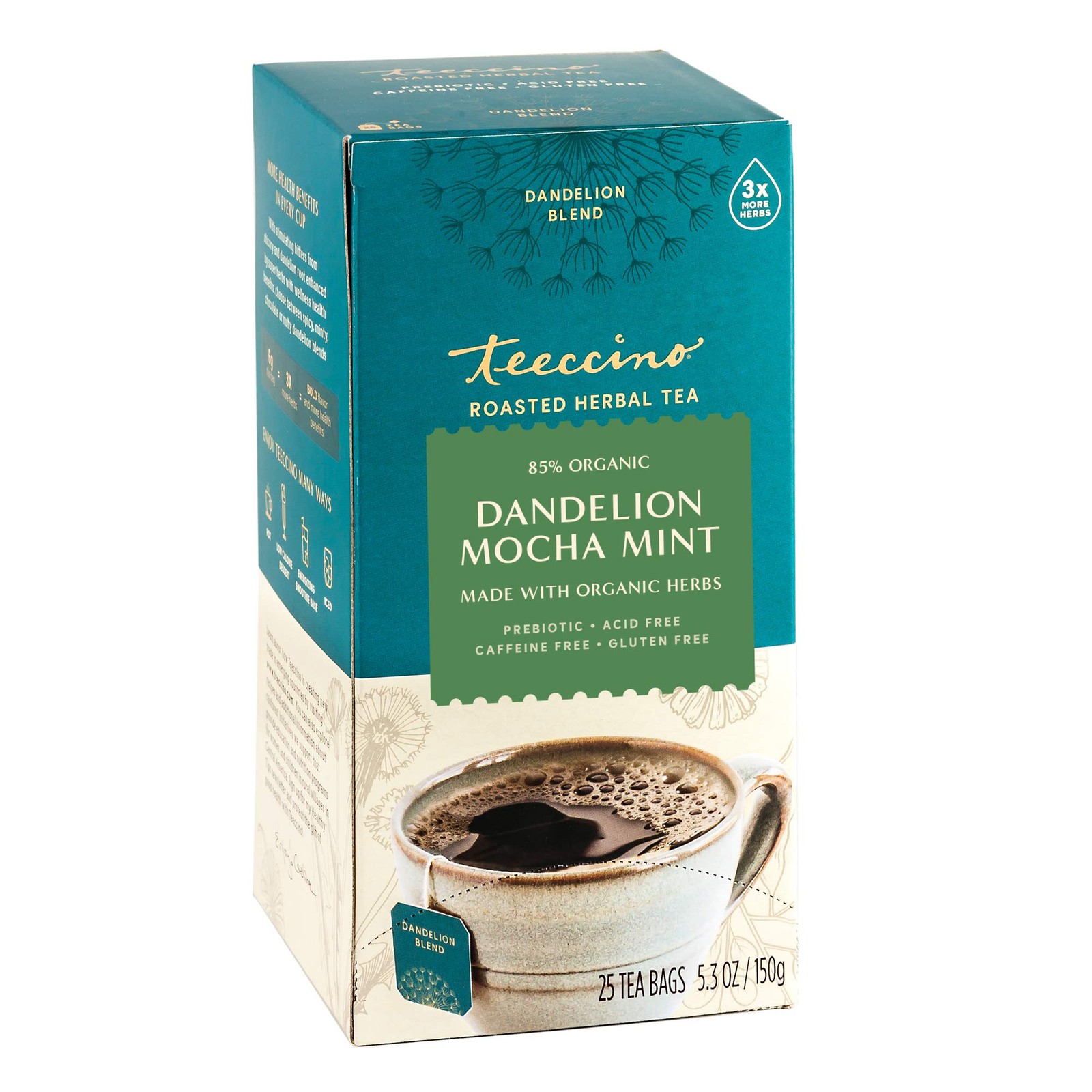 Dandelion Mocha Mint Tea - Caffeine Free, Roasted Herbal Tea with Prebiotics,... gallery