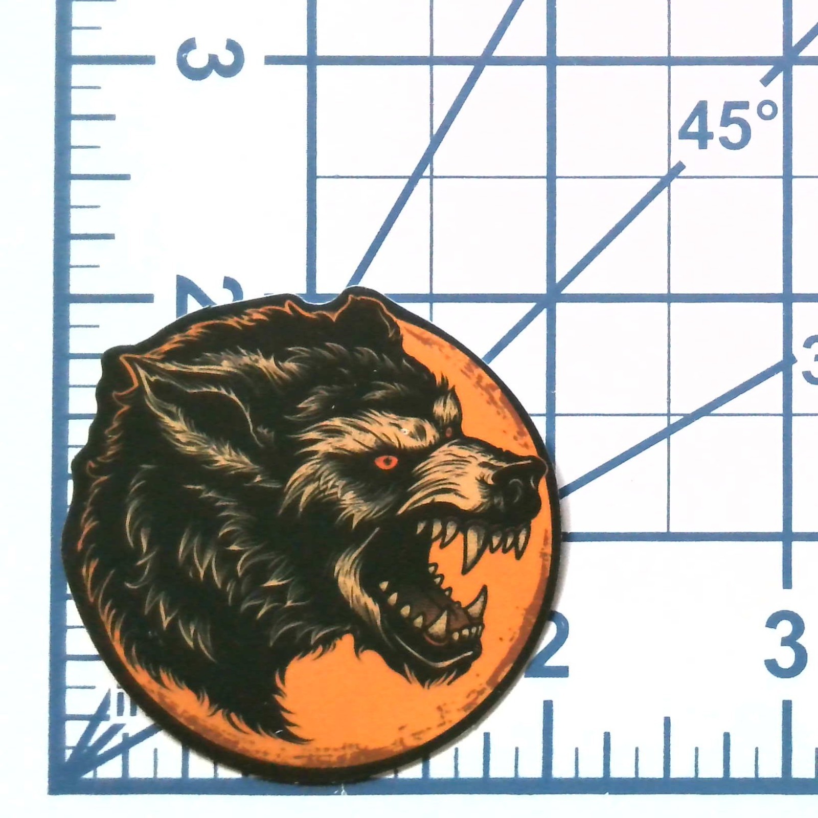 Werewolf Sticker Vinyl Die Cut Snarling Wolf Laptop Decal Journal Scrapbook Art gallery