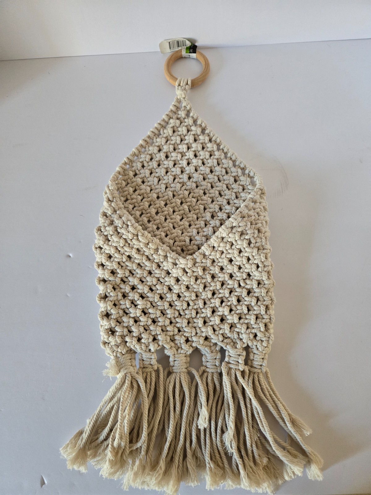 Ashland Hanging Planter Holder Macrame Fringed 23" Long 9" Wide 5" Opening gallery